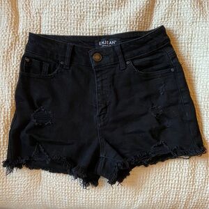 Black Jean Shorts